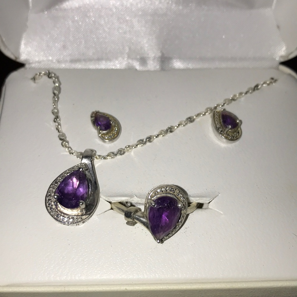 Amethyst and Diamonds set